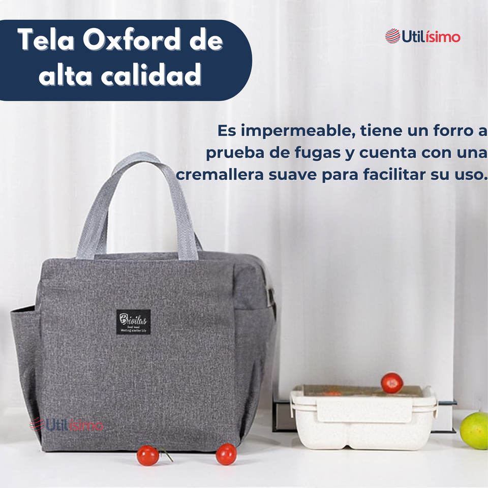 Lonchera Térmica Portátil Tela Oxford De Gran Capacidad con Aislamiento