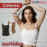 Polera Camiseta Pabilo Básica Lisa Elástica Algodón Mujer Colores Surtidos