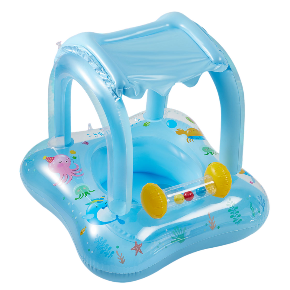 Asiento Flotador Inflable con Techo New Line Bebés