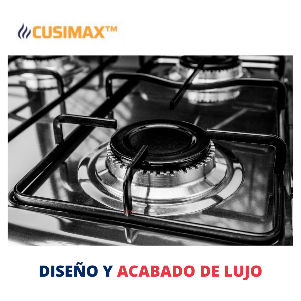 Cusimax Cocina A Gas Portátil Premium - Regular 4 platos