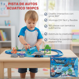 Pista Carreras de Auto Juguete Flexible Acuático 183 Piezas