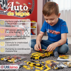Auto Coche De Carreras Armable Maqueta Porsche Racing 360 Piezas Juguete Niño