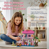 Set De Bloques Didácticos Juguete Niña Casa de Muñecas 474 Piezas