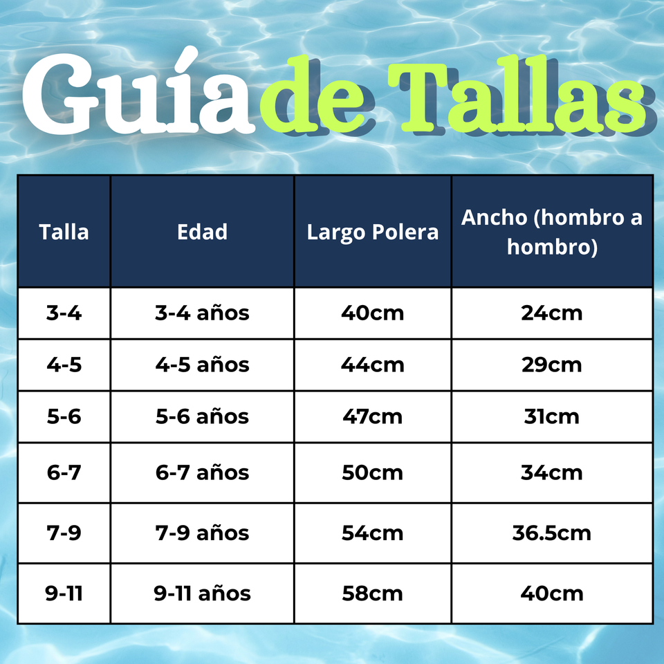 Traje De Baño Manga Larga Con Pantalón Largo y Pantalón Corto Niño de 3 a 11 Años Blue Surf