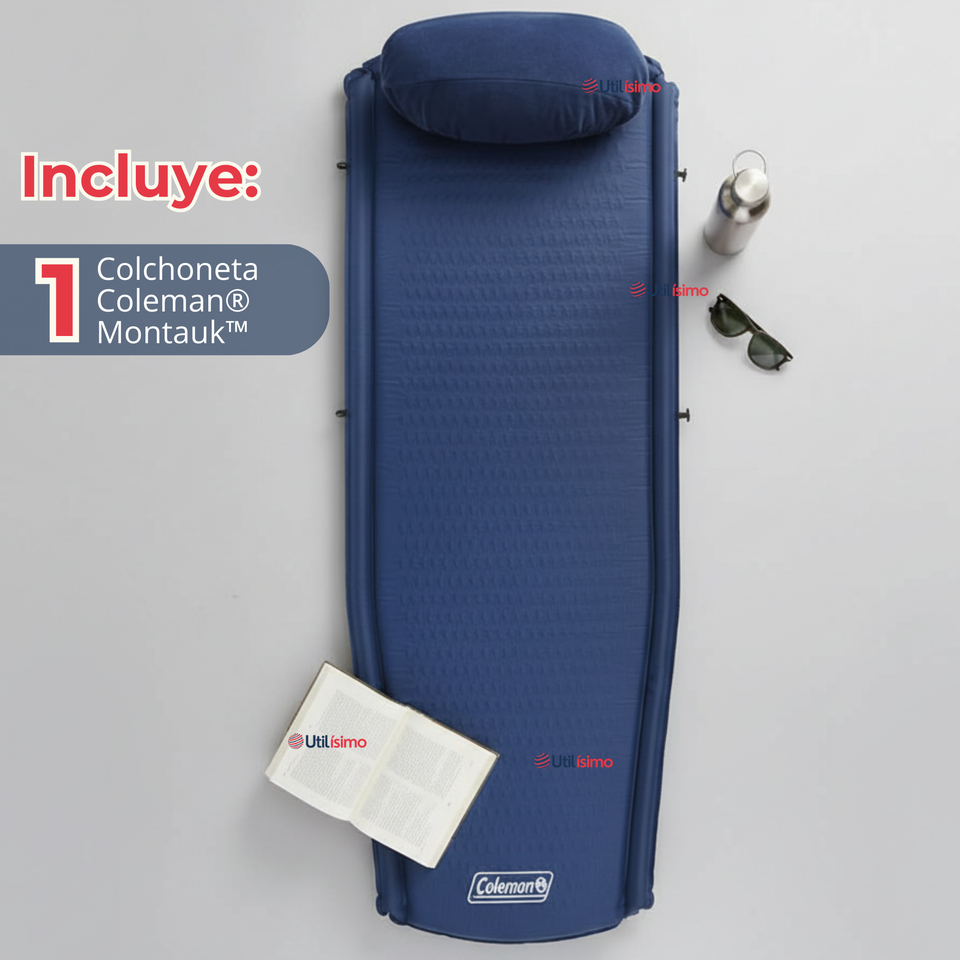 Colchoneta Coleman® Montauk™ Inflable Para Adultos Azul Nocturno