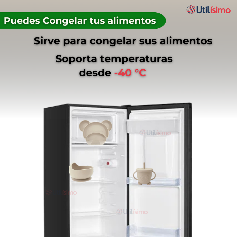 Set De Alimentación Bebé Silicona 6 Piezas Libre BPA Colores Surtidos