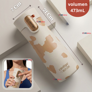 Vaso Térmico Contigo 473ml West Loop 3.0 Ally Love Acero Inoxidable Oatmilk