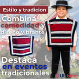 Poncho Manta Huaso Cueca Fiestas Patrias Para Niños