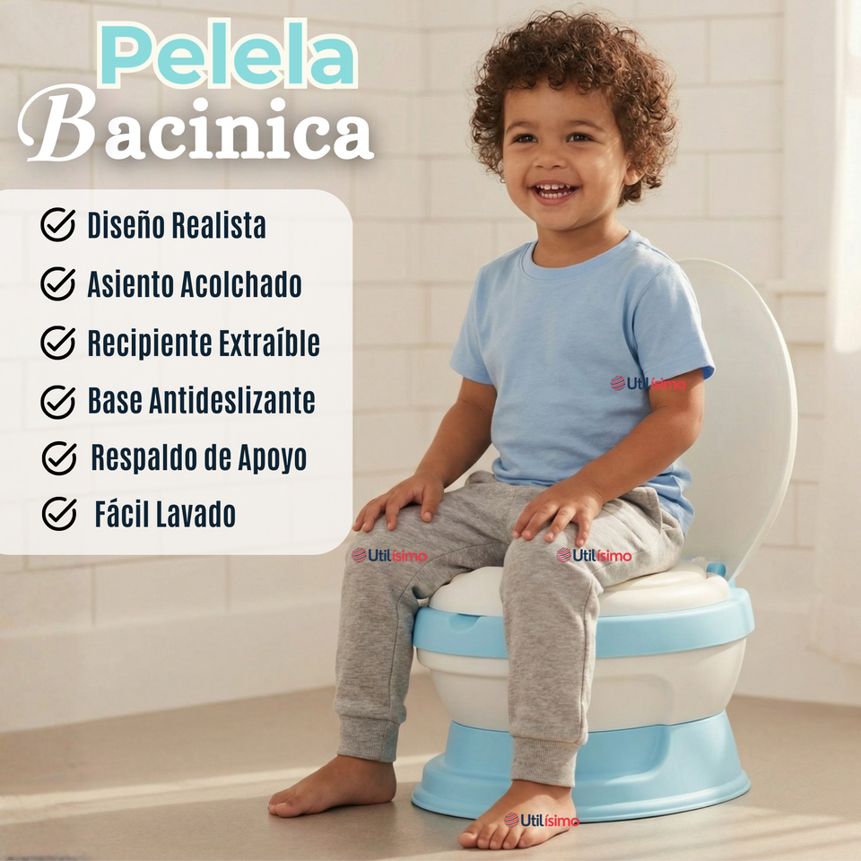 Pelela Inodoro Baño Entrenador Portátil Niño Surtido Asiento Acojinado