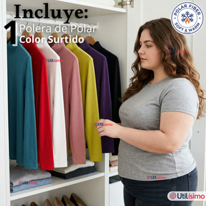 Camiseta Polera Polar Primera Capa Cuello Beatle Manga Larga Colores Surtidos Mujer