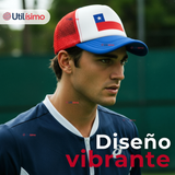 Gorro Jockey Talla Única Ajustable Malla Poliéster Estampado Chileno