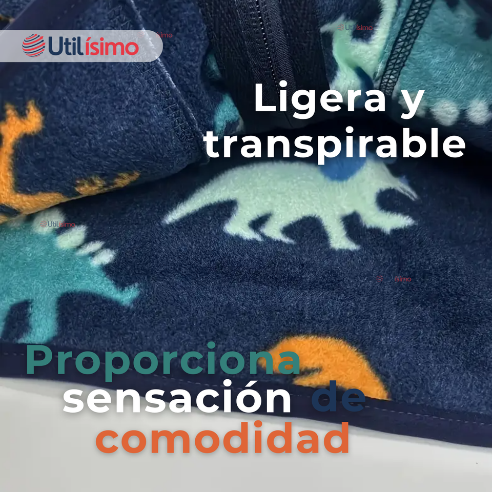 Chaqueta 100% Polar Niño Manga Larga Azul