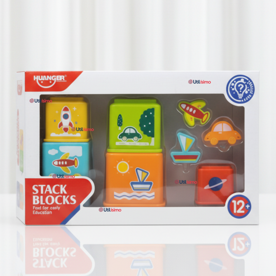Juego Didáctico Bebé Encaje Apilable Torre Con Figuras Niña y Niño