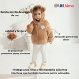 Chaqueta Polar con Capucha Niña Animalitos Cafè