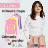 Pack 6 Camiseta Niña Primera Capa Bambú Invierno Cuello Beatle Polera