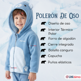 Polerón Polar Con Capucha Invierno Bebé Niño Arctic Bear