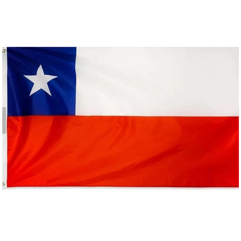 Bandera De Chile 60x90cm Tela Bordado Reforzado Alta Calidad