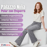 Calza Palazzo Polar Con Chiporro  Niña Juvenil Elasticada Térmica Melange
