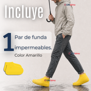Fundas Cubre Zapatos Amarillo Impermeable Surtidas Silicona Antideslizante 1 Par