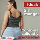 Camiseta Rayas 100% Algodón Básica Lisa Elástica Mujer Colores Surtidos