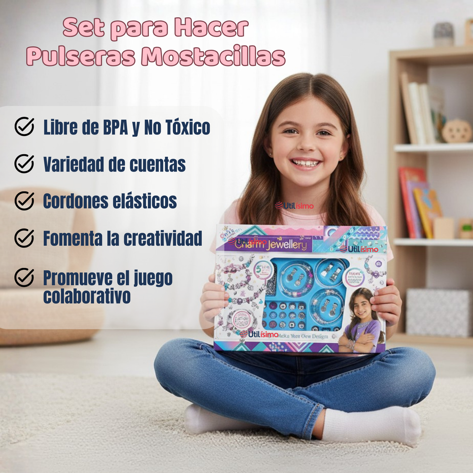 Kit De Mostacillas Juguete Para Armar Crear Pulseras Y Collares Niñas