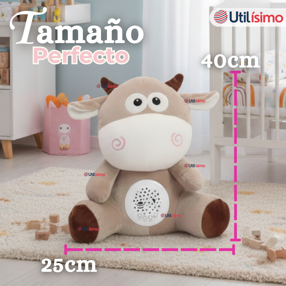 Peluche Vaca Espantacuco Con Luz Y Sonido Para Bebé Niño Niña