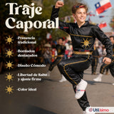 Traje Típico Caporal Negro Danza Tradicional Fiestas Patrias