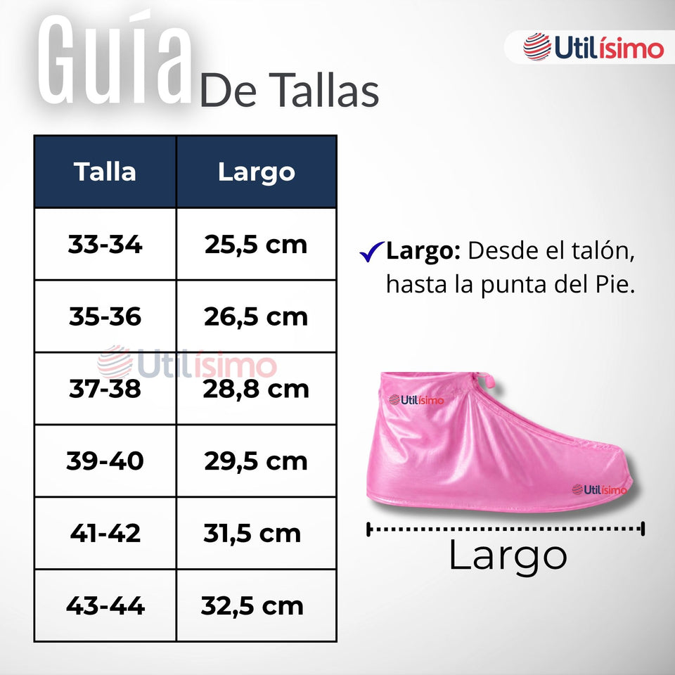 Fundas Cubre Calzado Impermeables Aislante Lluvia Rosado 1 Par