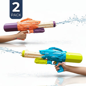 Pack 2 Pistolas Lanza Agua Tiburón 40,5 cm Juguete Niño Niña Colores Surtidos