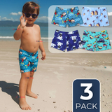 Pack 3 Shorts De Playa Para Niños Traje De Baño Pantalón Corto Diseños Surtidos
