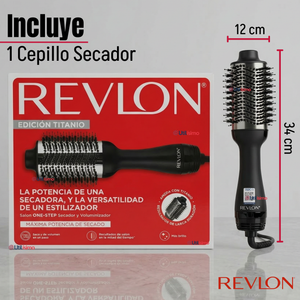 Cepillo Secador Alisador De Cabello One Step Revlon 800W Titanium