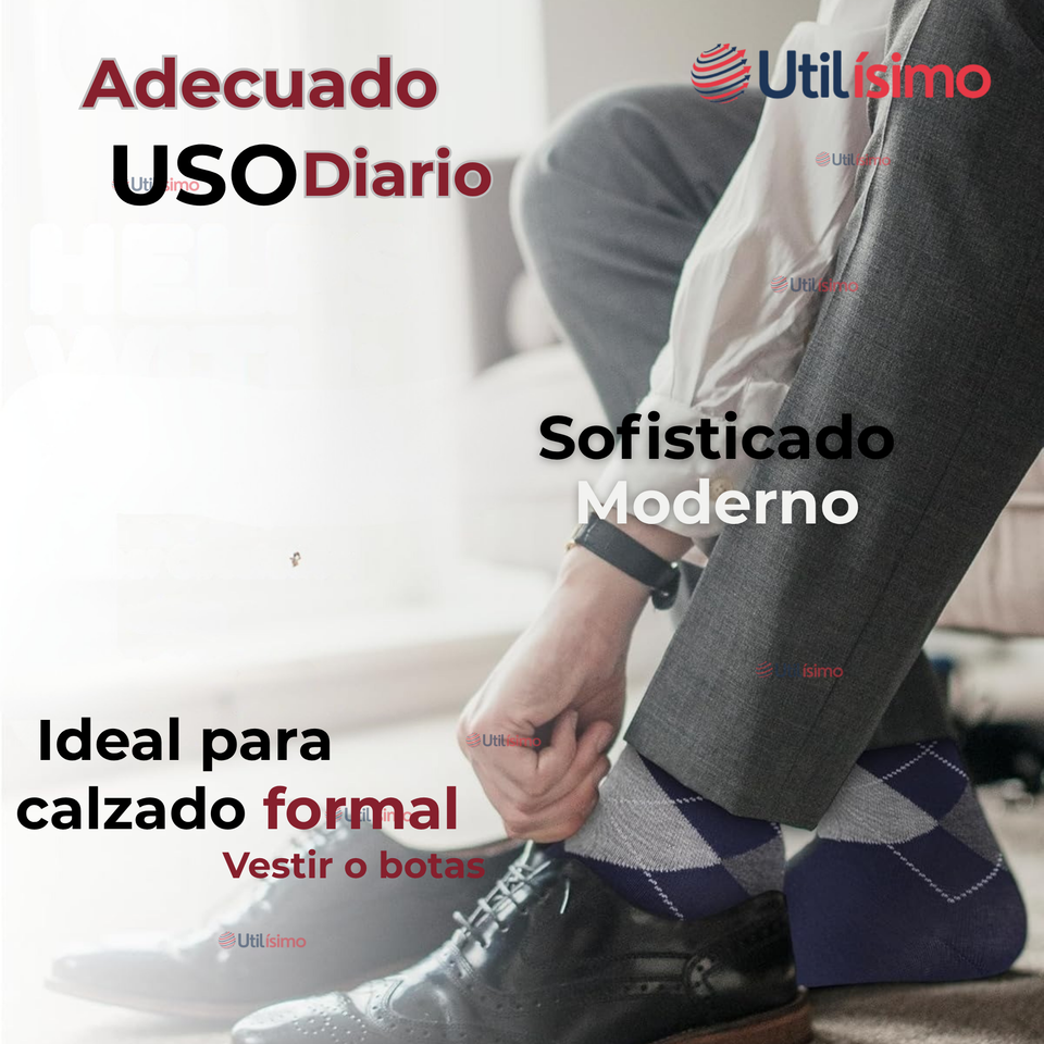 Pack 12 Pares Calcetines de Vestir Hombre Rombos Surtidos