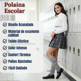 Polainas Escolares 1 Par Invierno Abrigadoras Juvenil Gris Acrílico