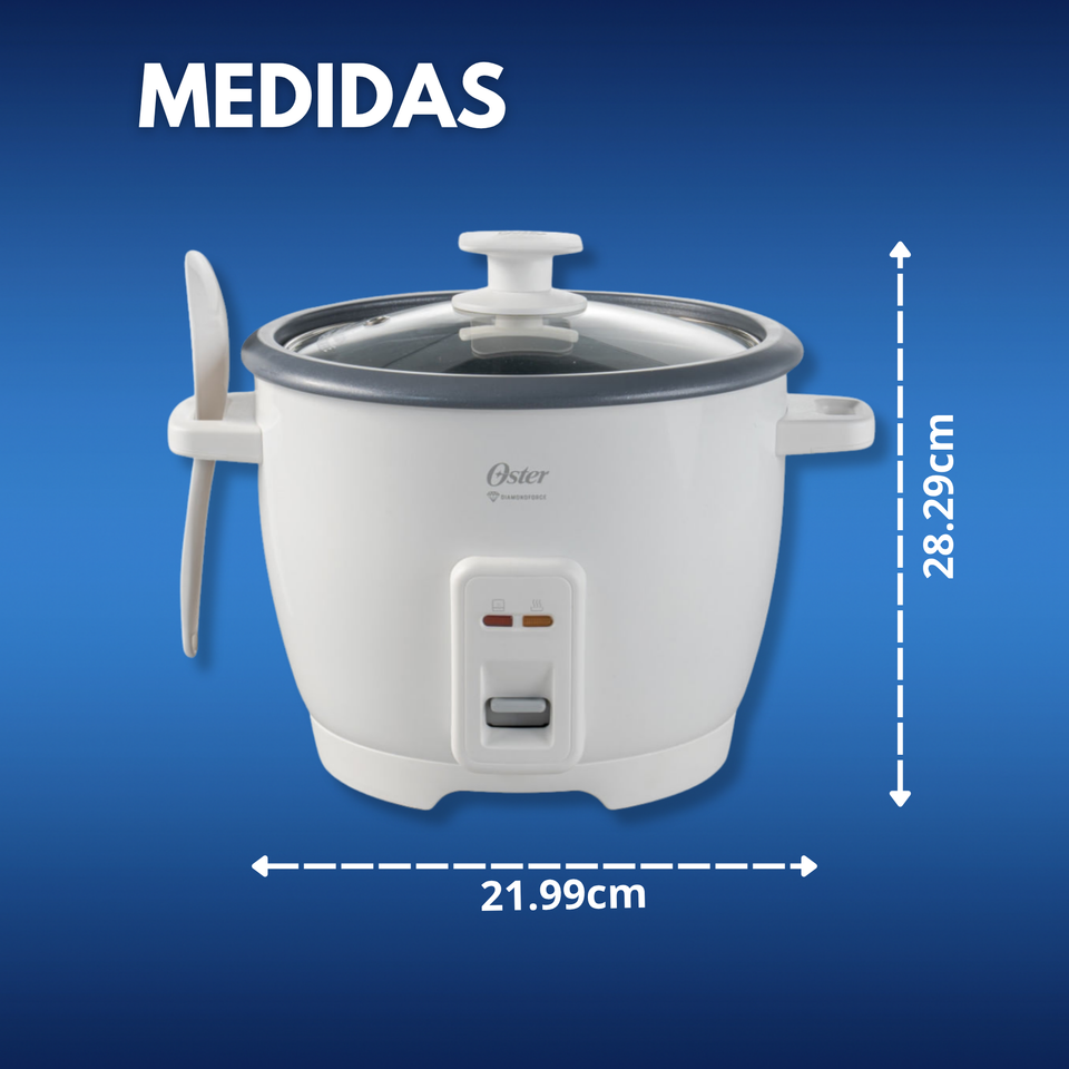 Arrocera Oster de 7 Tazas, con DiamondForce, CKSTRCB7DFWHT