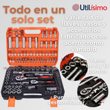 Set Caja de Herramientas Con Kit de Juego Dados Chicharra 108 Piezas