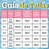 Traje De Baño Manga Larga y Pantalón Corto Con Falda Niña 2 a 7 años Pink Flamingo
