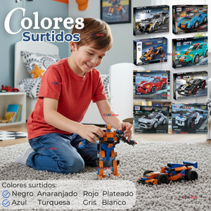 Auto Transformers Coche De Carreras Armable 203 Piezas Juguete Niño Modelos Y Colores Surtidos