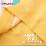 Polerón Algodón Cuello Redondo Niña Amarillo Unicornio