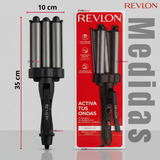 Onduladora De Pelo Revlon Waver Jumbo De 3 Barriles 800W