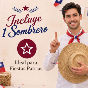Sombrero Chupalla Huaso Tradicional Fiestas Patrias