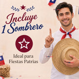 Sombrero Chupalla Huaso Tradicional Fiestas Patrias