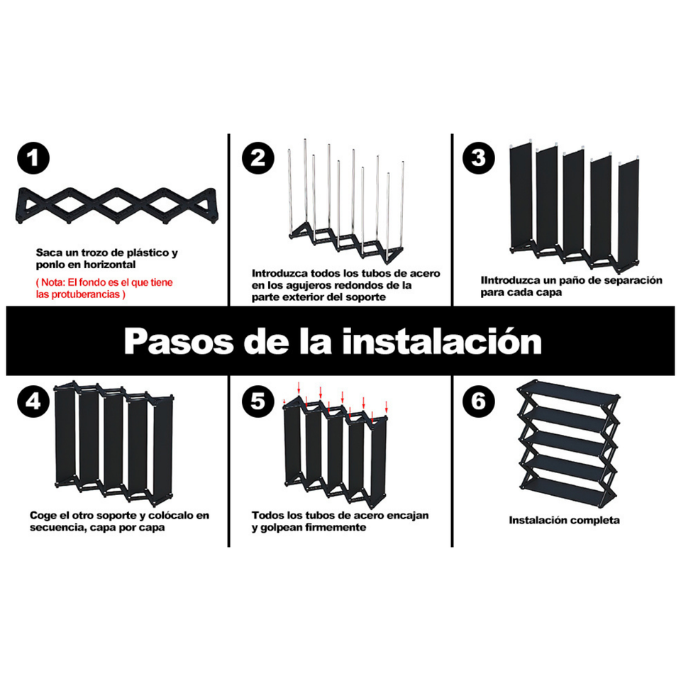 Organizador De Zapatos Zapatera 5 Niveles Organizador  Zapatos Hogar