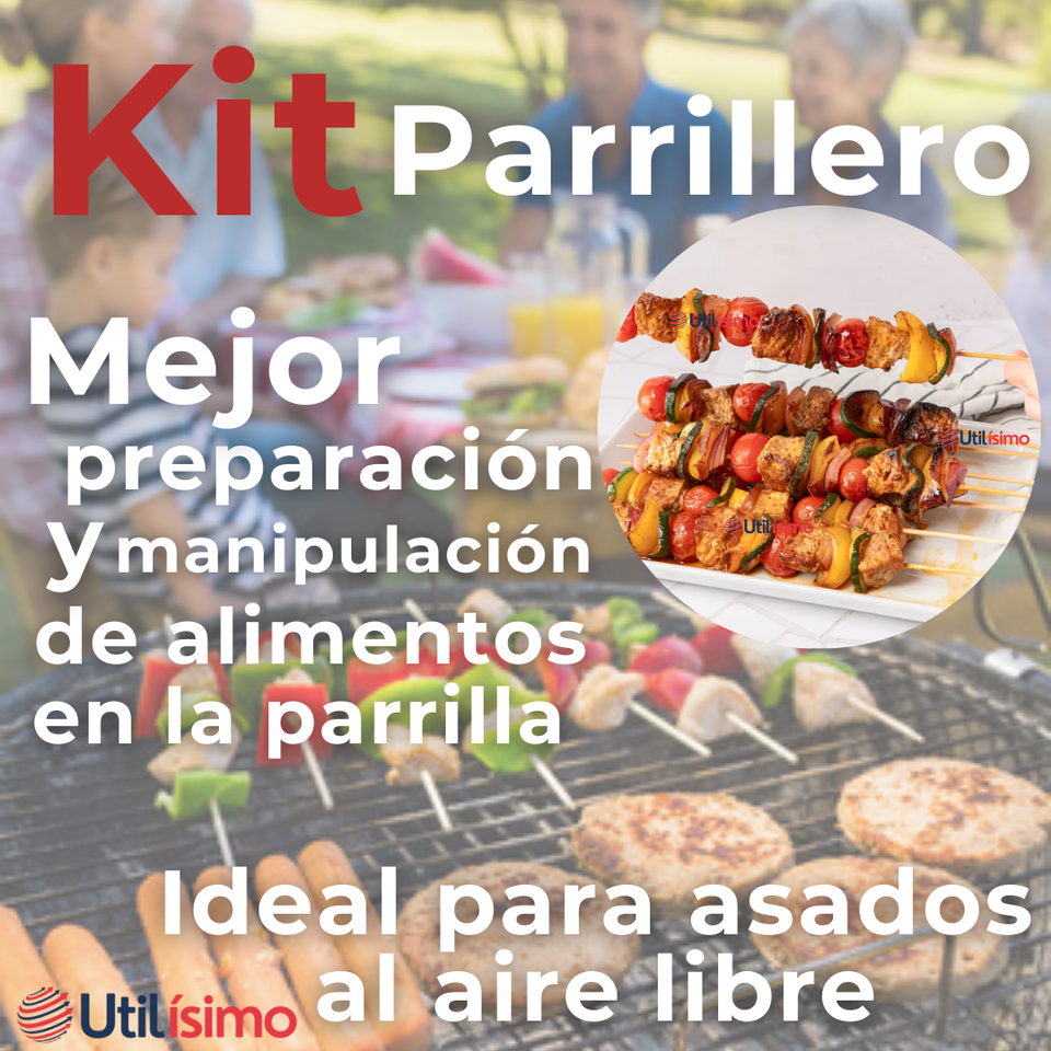 Pack 45 Piezas Brochetas Para Anticuchos Pinchos Bambú Palillos 40cm