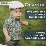 Conjunto de Vestir Camisa Con Lazo Y Pantalón Corto Algodón Niño