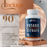 Citrato De Potasio 90 Cápsulas FNL Sabor Natural