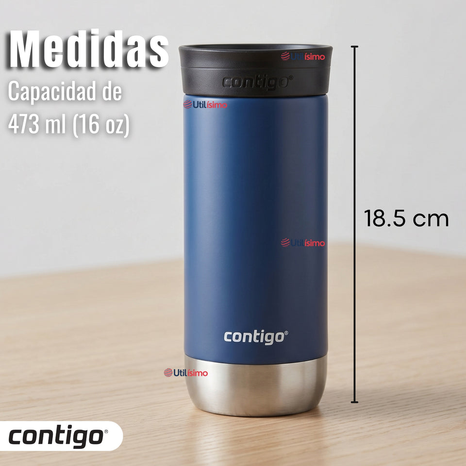 Vaso Mug Contigo Huron 2.0 473 ML Blue Corn Térmico Acero Inoxidable