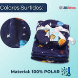 Set Manta Frazada Polar Para Bebé Niño + Cojín Para Cuello