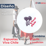 Pack 6 Pañuelos Baile Cueca 45CM Bordado Espuelas Fiestas Patrias