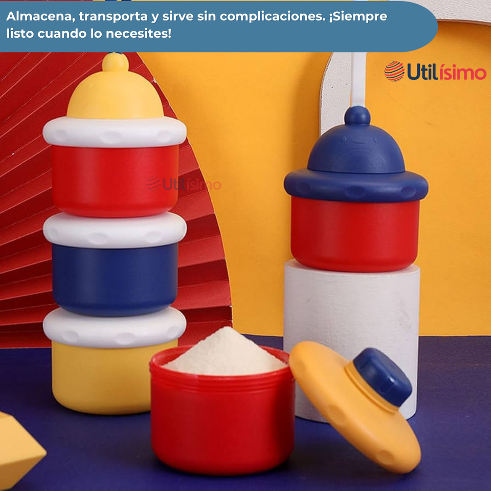 Dispensador De Alimentos Portátil Para Bebés Multicapa Libre de BPA