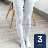 Pack 3 Ballerinas Pantys Primera Capa Blancas Niña Fiestas Patrias Blanco